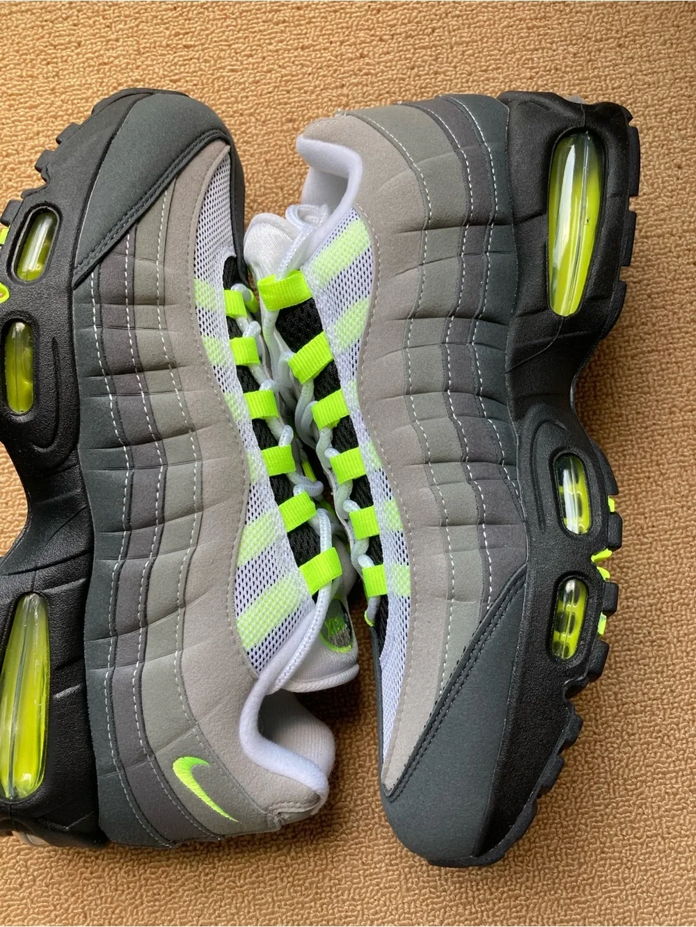 Nike Men’s White, Gray & Volt Air Max Sneakers